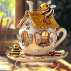 Honeycomb Teapot Decorative Plaque for Kitchen &amp; Dining Table Decor