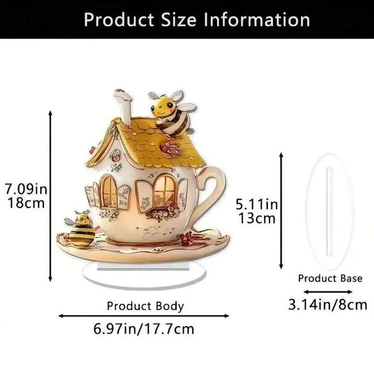 Honeycomb Teapot Decorative Plaque for Kitchen &amp; Dining Table Decor