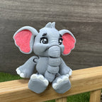 Movable Elephant Figurine for Desk &amp; Home Decoration
