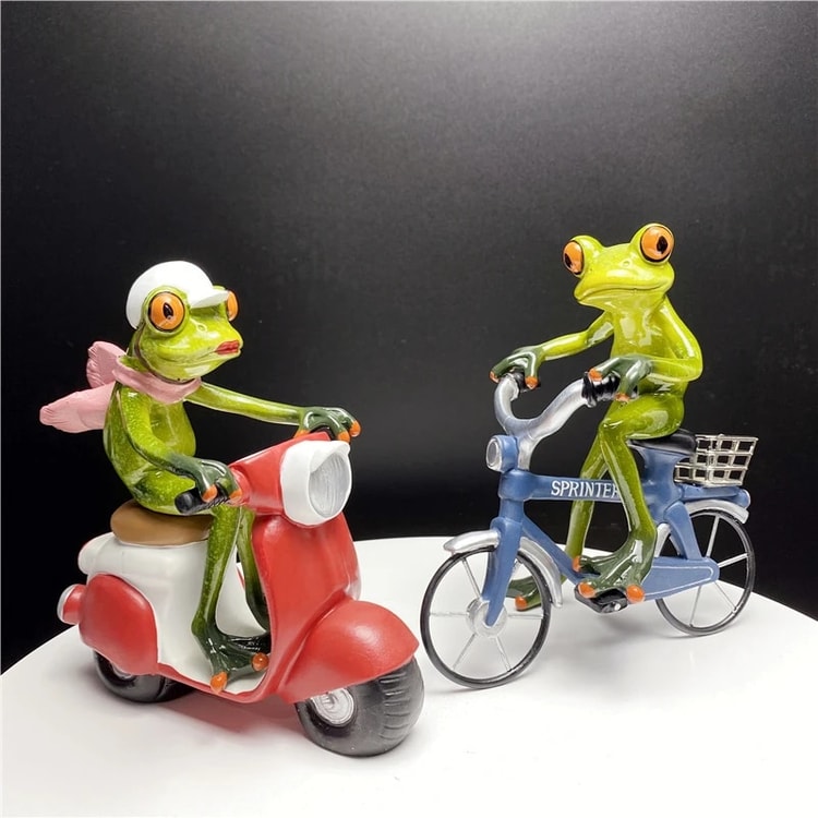 Funny Resin Frog Figurine for Home &amp; Bathroom Decor