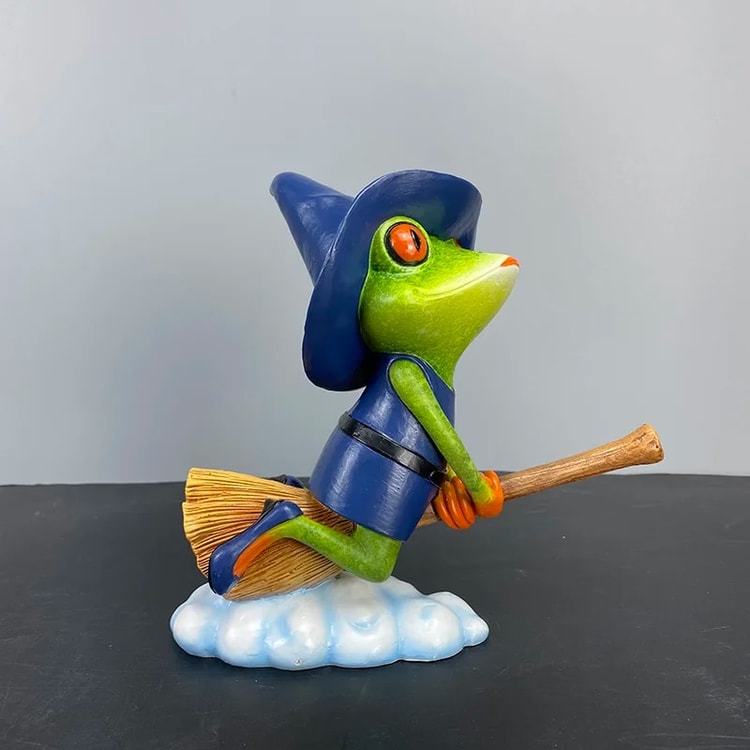 Funny Resin Frog Figurine for Home &amp; Bathroom Decor