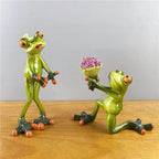 Funny Resin Frog Figurine for Home &amp; Bathroom Decor