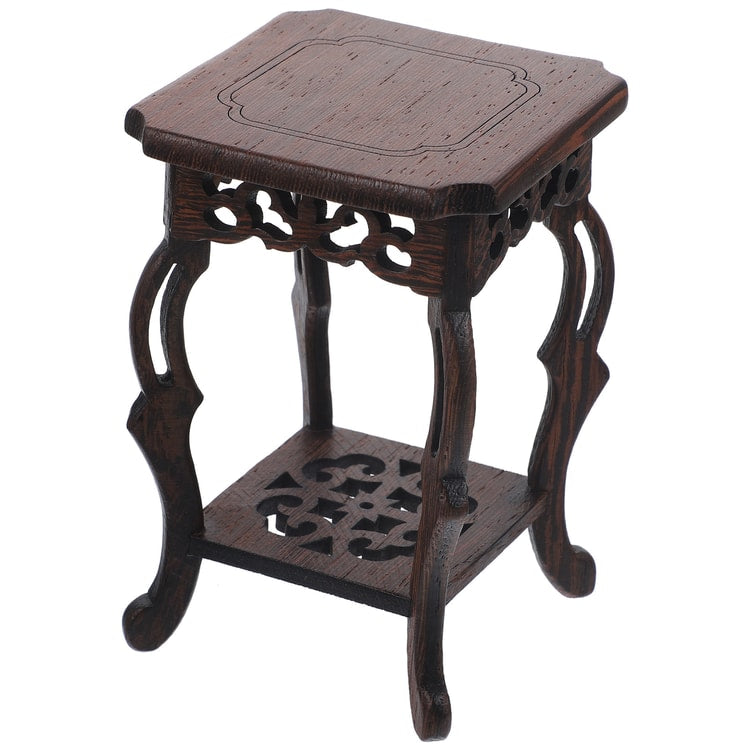 Rustic Wooden Plant Stand for Pots &amp; Decor Display