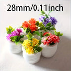 Mini Artificial Flower Pots Set for Desk &amp; Home Decor