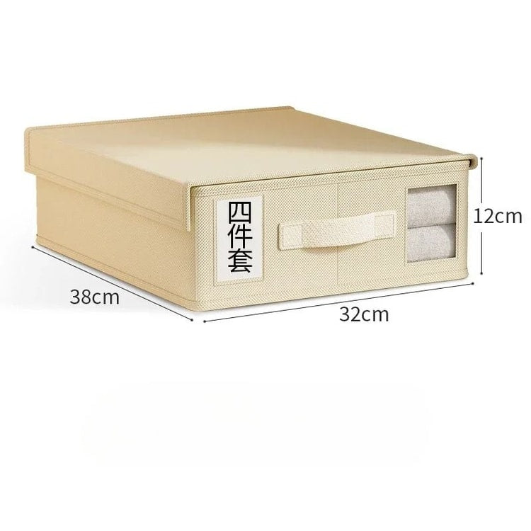 Foldable Bedding Storage Box Organizer for Sheets, Blankets &amp; Linens