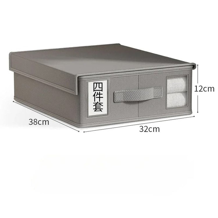 Foldable Bedding Storage Box Organizer for Sheets, Blankets &amp; Linens