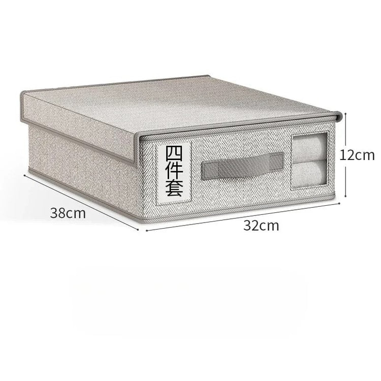 Foldable Bedding Storage Box Organizer for Sheets, Blankets &amp; Linens