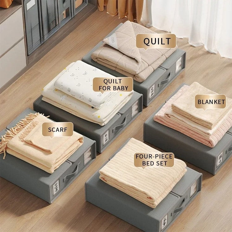 Foldable Bedding Storage Box Organizer for Sheets, Blankets &amp; Linens