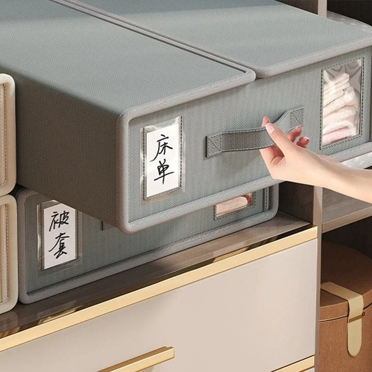 Foldable Bedding Storage Box Organizer for Sheets, Blankets &amp; Linens