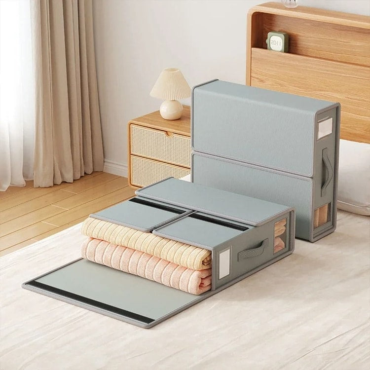 Foldable Bedding Storage Box Organizer for Sheets, Blankets &amp; Linens