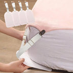 Adjustable Bed Sheet Clips – Set of 4 Elastic Bedding Fasteners