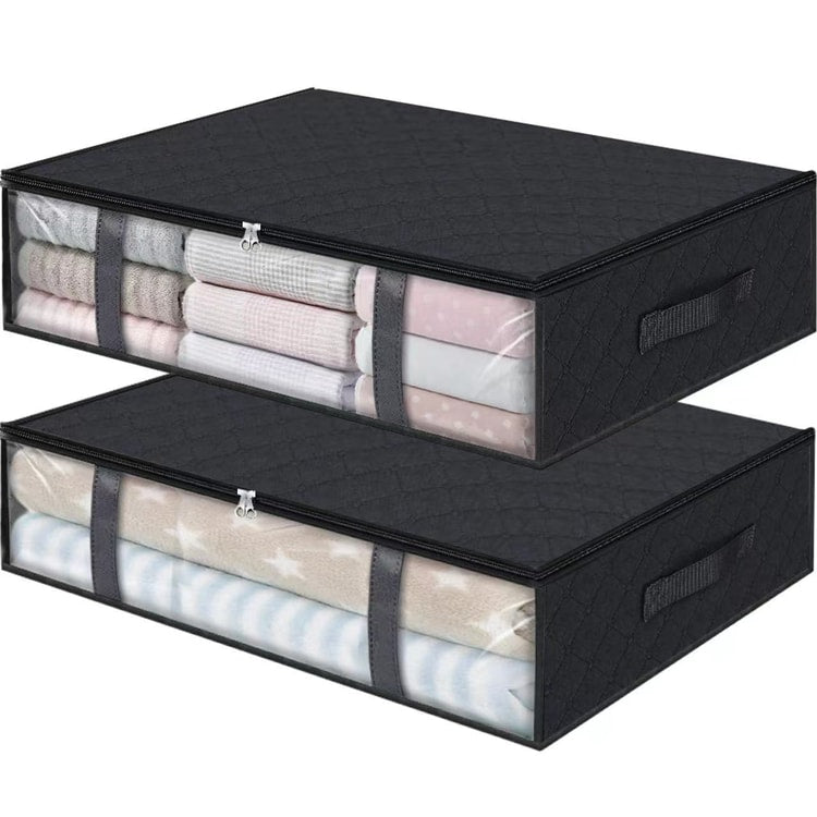 2-Piece Under-Bed Storage Bags for Bedding &amp; Clothes