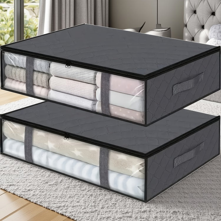 2-Piece Under-Bed Storage Bags for Bedding &amp; Clothes