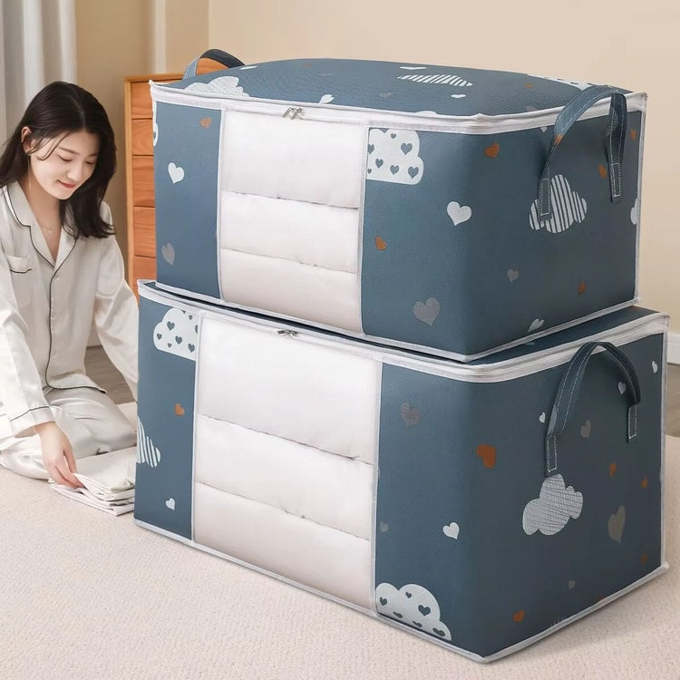 Large Capacity Foldable Storage Bag for Clothes, Blankets &amp; Bedding