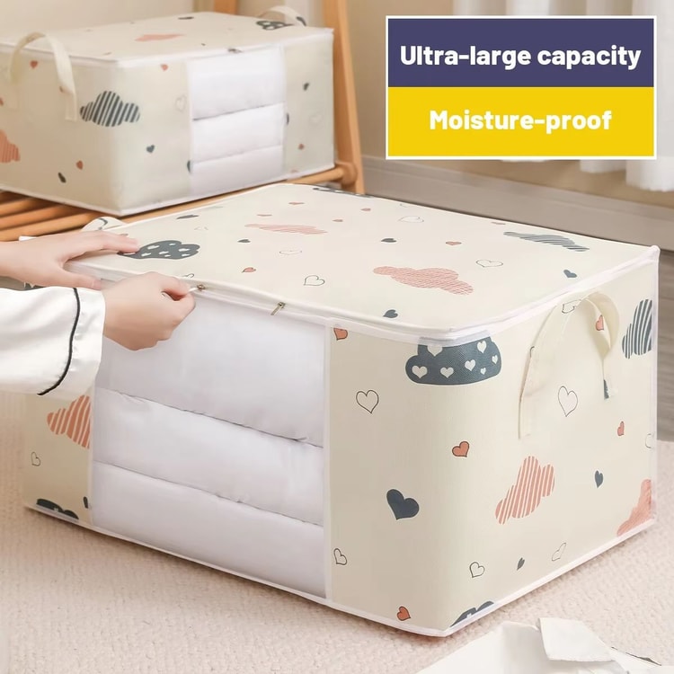 Large Capacity Foldable Storage Bag for Clothes, Blankets &amp; Bedding