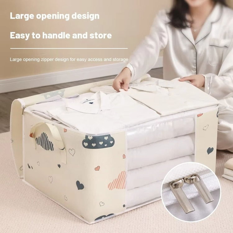 Large Capacity Foldable Storage Bag for Clothes, Blankets &amp; Bedding
