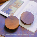 Solid Wood Round Incense Holder for Stick Incense &amp; Table Decor