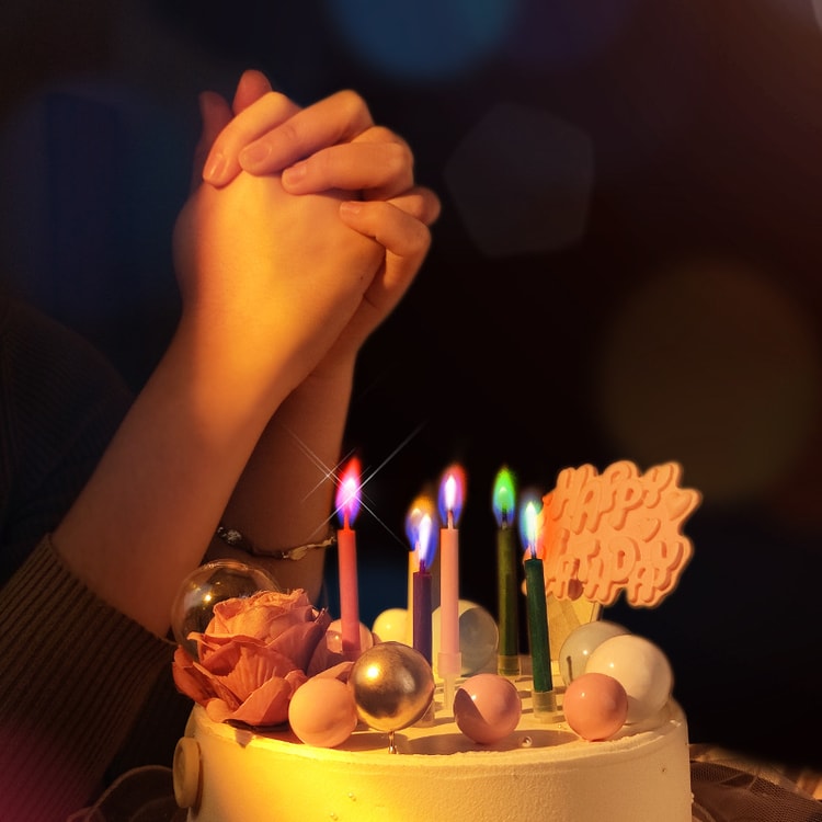 Colorful Flame Candles for Birthdays, Parties &amp; Celebrations