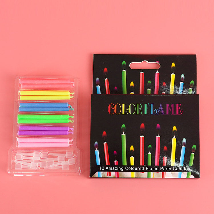 Colorful Flame Candles for Birthdays, Parties &amp; Celebrations